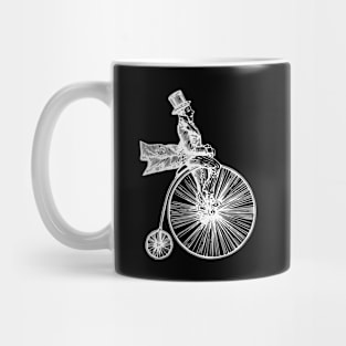 White Retro High Wheel Cyclist Mug